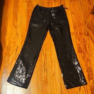 Brand new never worn INC black sequined pants
